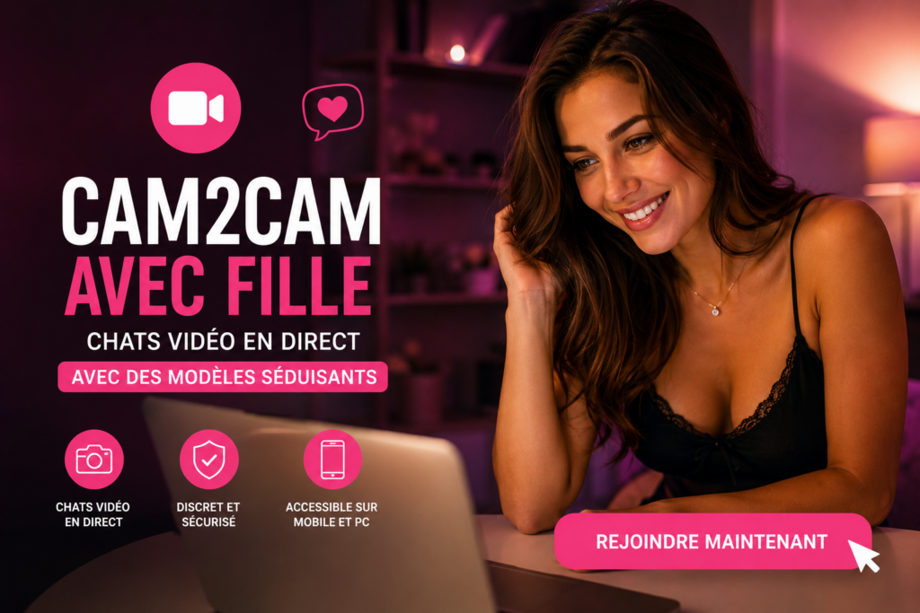 Cam2Cam avec fille souriante en chat vidéo direct sur ordinateur portable