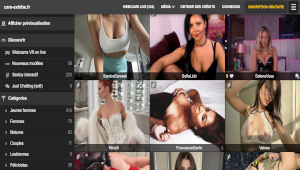 Modèles connectées sur une plateforme de cam exhibe en direct